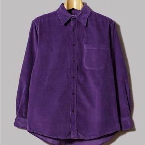 Adsum Purple Premium Button Down Corduroy Shirt